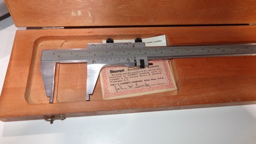 Starrett # 123-24 Master Bar Master Vernier Caliper In Original Starrett Box 26"