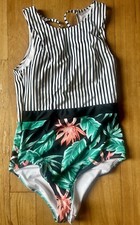 Shein Tropical One Piece Swim medium