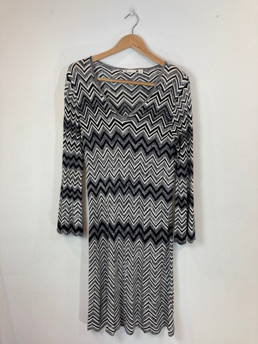 Cato Women's Sweater Dress XL Black Zig 