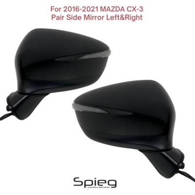 Pair Side Mirror for 2016-2021 MAZDA CX-3 CX3 with Power Heated Turn Signal 6pin