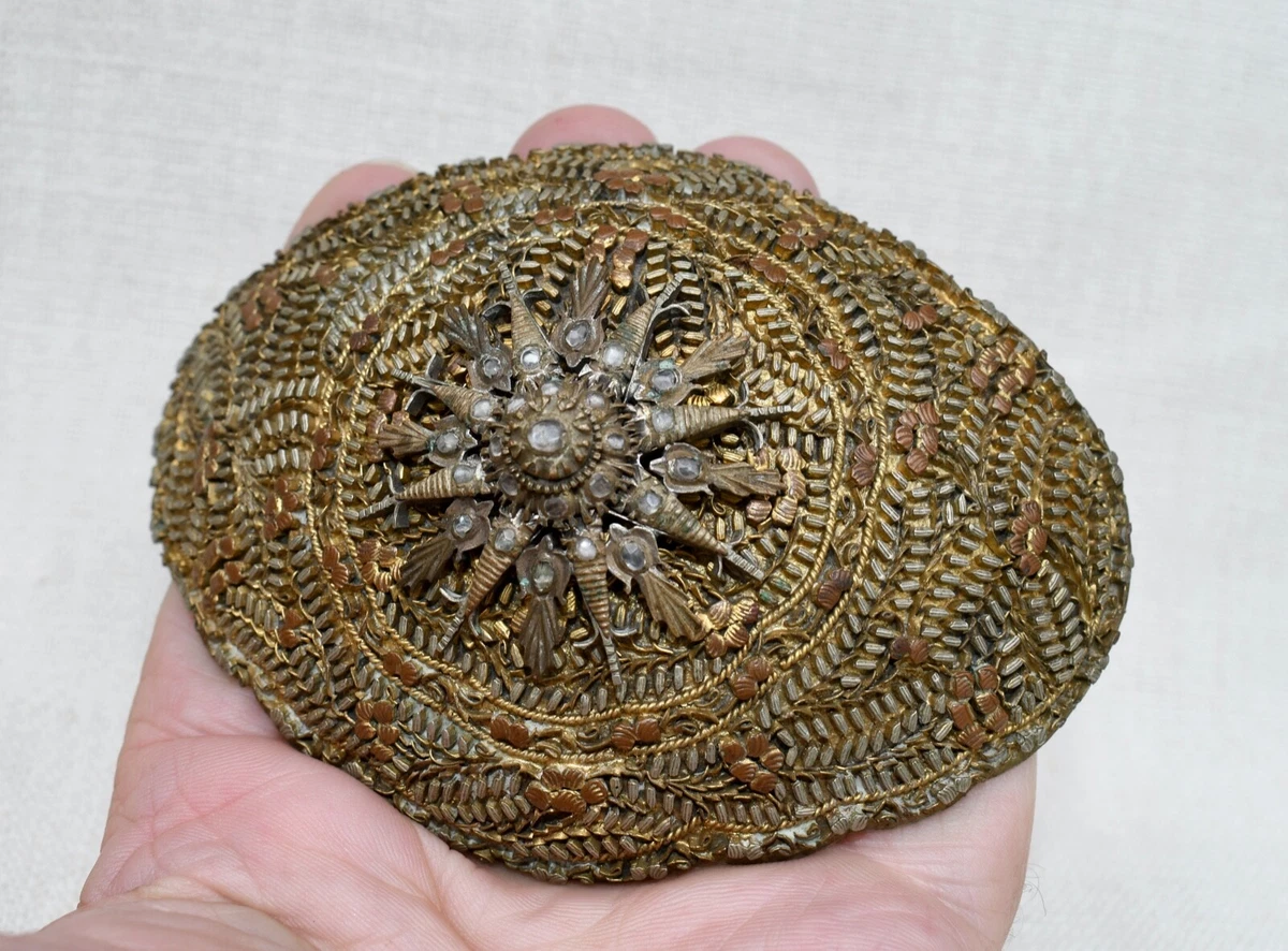 Malay Peranakan Straits Chinese Nyonya Antique Gilt Silver