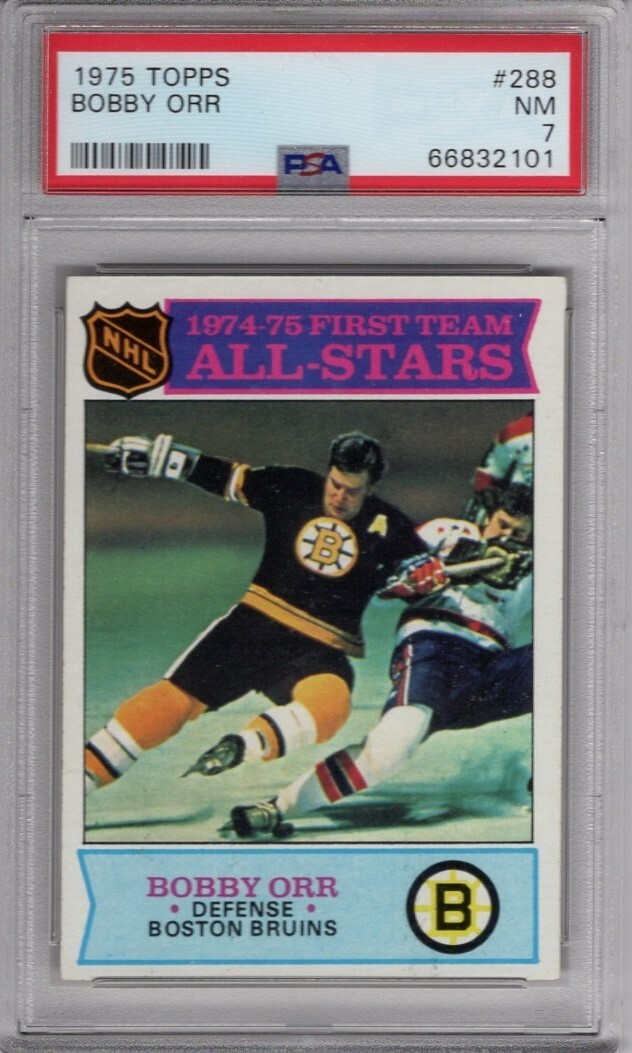 1975 Topps #288 Bobby Orr All-Stars PSA 7 Boston Bruins