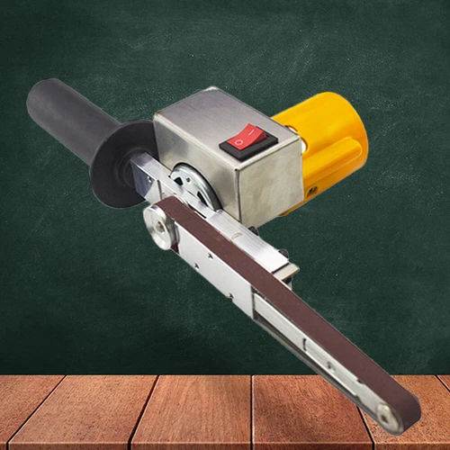 Handheld Electric Belt Sander Mini Grinder Small Machine with 10 Sanding Belts