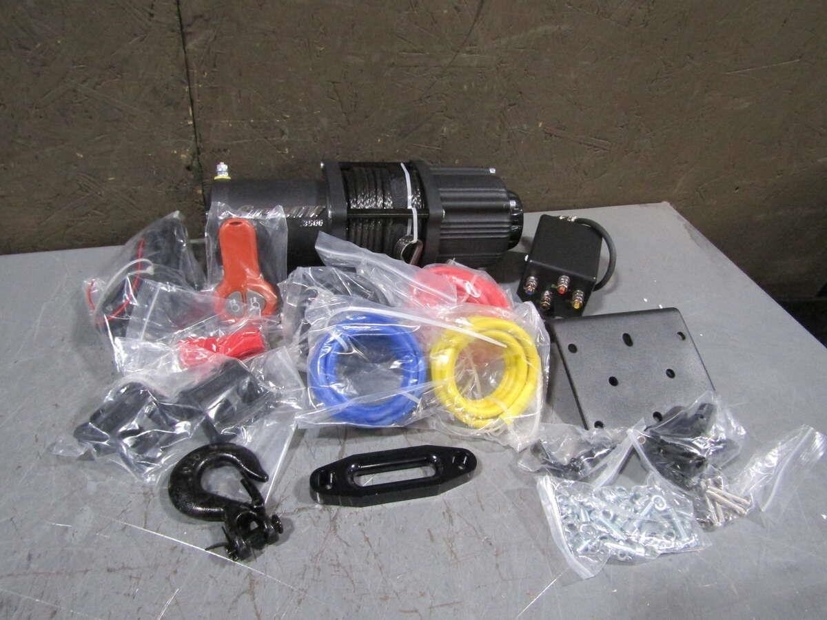 SuperATV WN3500 Black OPS Series 3500lb Winch Synthetic Rope Wireless