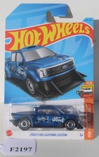 Hot Wheels Hot Trucks Blue Ford F-150 Lightning Custom 9/10 FNQHotwheels F2197