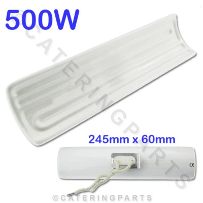 CERAM500 500W CERAMIC PORCELAIN INFRA RED HEATING ELEMENT / HEATED GANTRY LAMPS