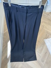 Mango Black Trouser Pant Waist Silk NWT Size Us 8