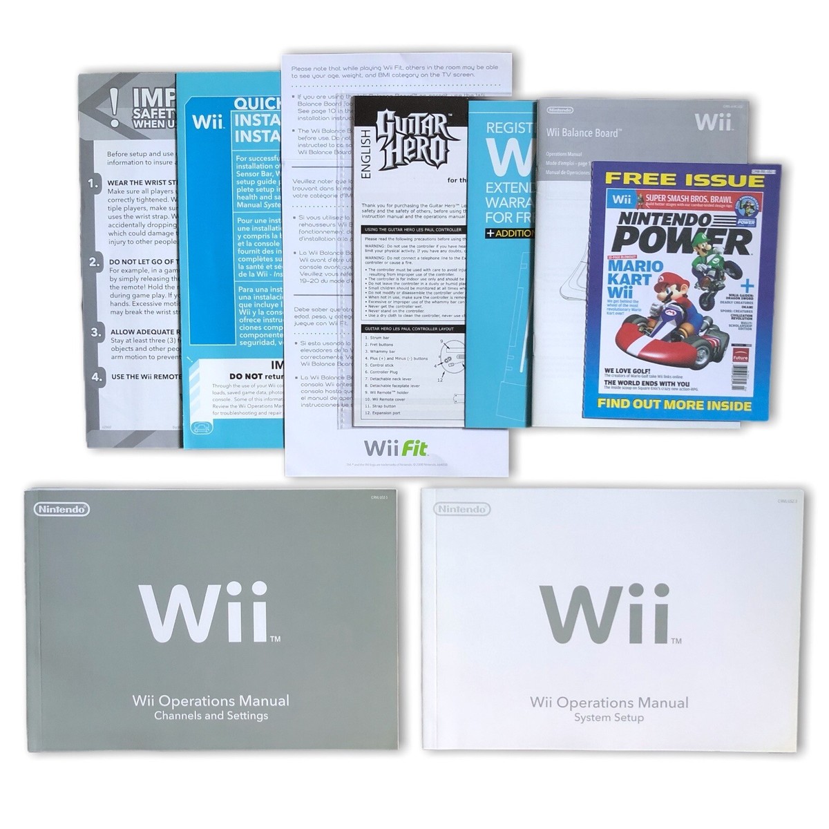 wii 付属品 説明書つき Original Nintendo Wii Owners Operations Manuals With Other