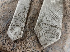 Paisley Mens Tie 56 X 3.25 in Classic Brown Polyester Neutral Dry Clean