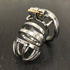 Stainless Steel Male Chastity Cage Device Standard Men Metal Locking Belt Z14-1