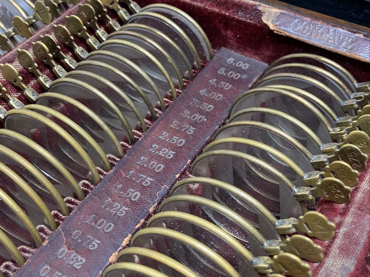 Antique American Optical Co. Trial Lens Set in Case c. 1920s Era