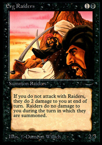 1x Erg Raiders (Light) Heavy Play, English Arabian Nights MTG Magic