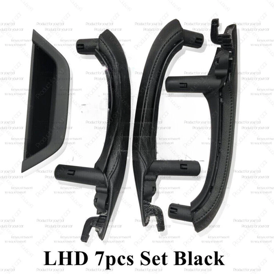 Conjunto de cubierta de cuero con manija de tirador de puerta interior para BMW X3 X4 F25 F26 2010-2016 Foto 4 de 4