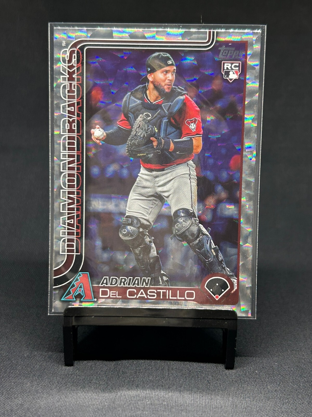 ADRIAN DEL CASTILLO 2025 Topps Series 1 #226 RC Silver Crackle Foil