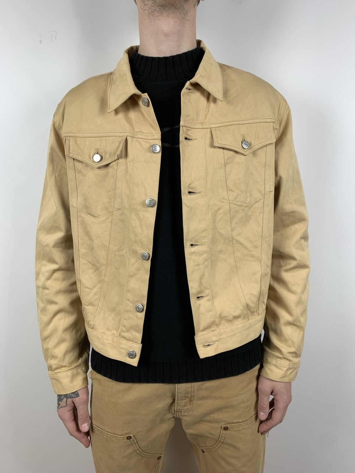 Men's 2001 Vintage Archive Helmut Lang Raw Silk Denim Jacket Size M