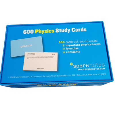 Physics Study Cards Spark Notes 600 Cards