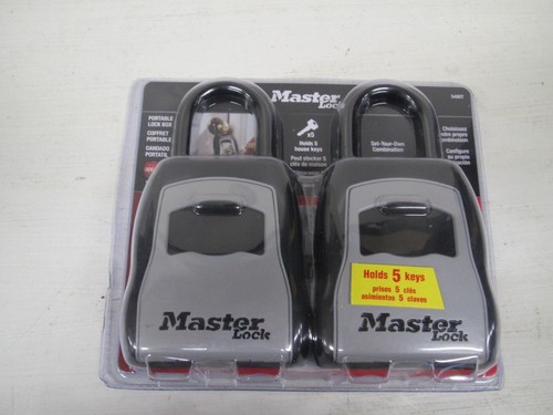 2pk Master Lock 5400T Portable Combination Lock Boxes, Holds 5 Keys New