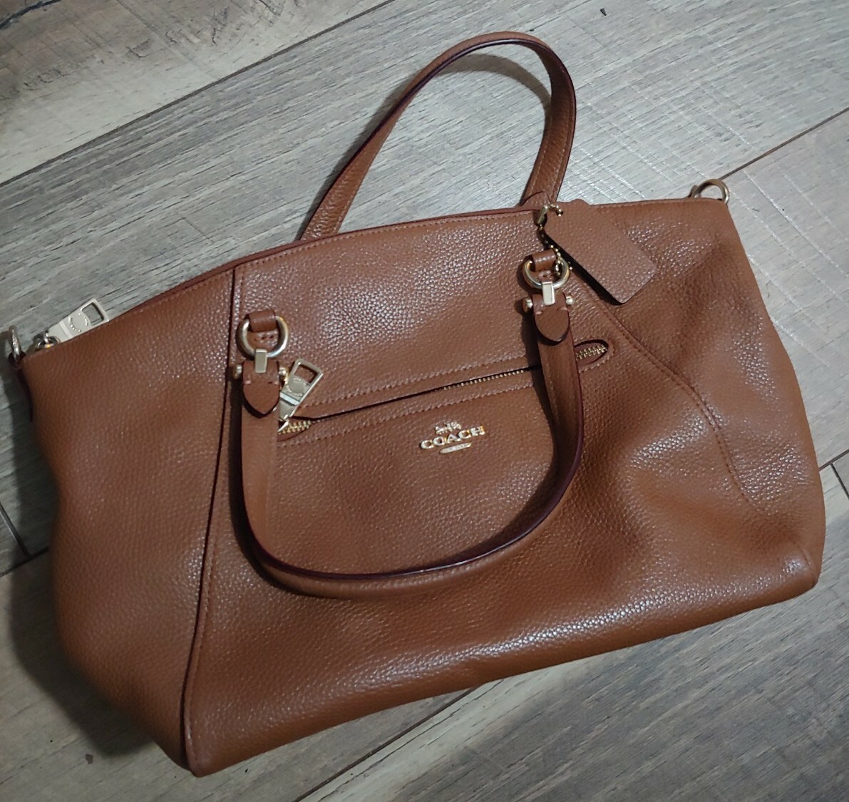 COACH Medium brown leather coach 👛 PURSE HAND BAG Gem