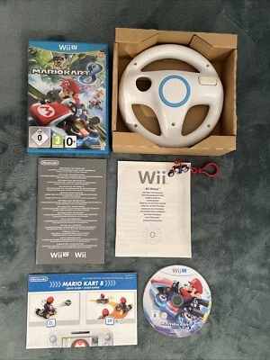JEU MARIO KART 8 NINTENDO WiiU /WIIU+ VOLANT WII + PORTE CLÉ OFFICIEL MARIO KART - Photo 1/4