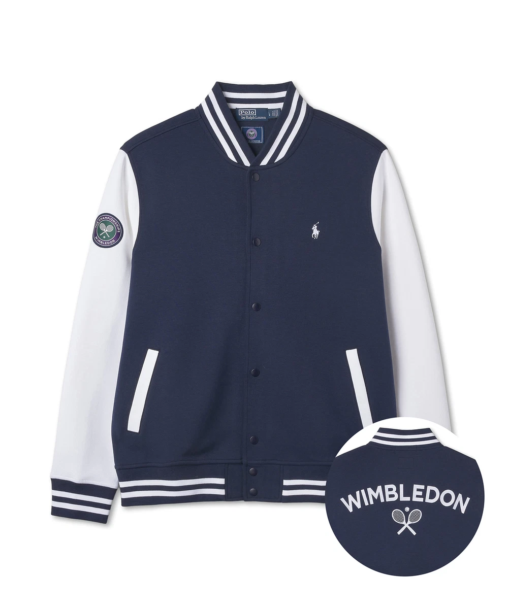 Genuine Polo Ralph Lauren Wimbledon Double Knit Baseball Jacket - Navy