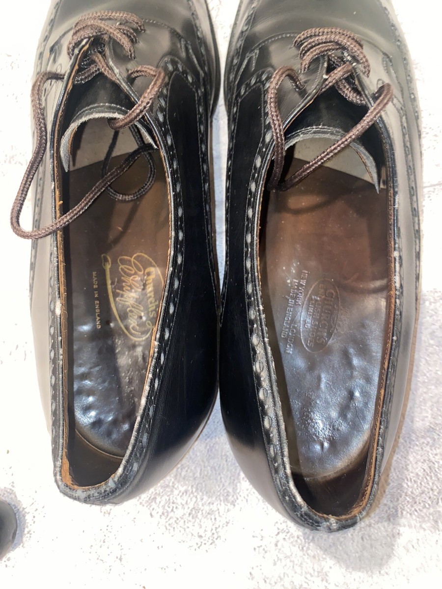Vintage Church's England Whipflex Black Leather Wingtip Vintage Church's England Whipflex Black Leather Wingtip