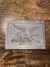 Vintage NRA America Founded by Gun Owners Brass Belt Buckle