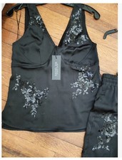 Rachel Zoe Set Top Pants Black Size XS Sequin...