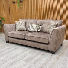 Furniture Village ‘Mariah' 3 Seater Sofa Chocolate Velvet Classic Back RRP £1645