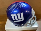 Mario Manningham Signed Autograph New York Giants Mini Helmet COA