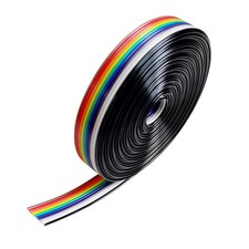 5 M 10-Wire/Pin 1.27 mm Pitch Rainbow Color Flat Ribbon Cable IDC Wire Cable ...