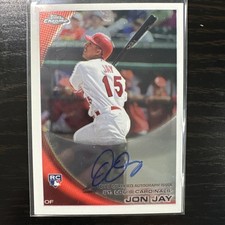 2010 Topps Chrome Auto Rookie Jon Jay Cardinals 