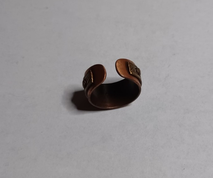 Very Nice Solid Copper Adjustable Ring Size 6.5 - image 5