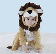 Toddler Baby LION Halloween Costume Full Lion Cosplay Romper Hood 18 24 2T