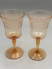 Fostoria Pink Seville  Etched Depression Glass Cordial Stems – Frosted Floral