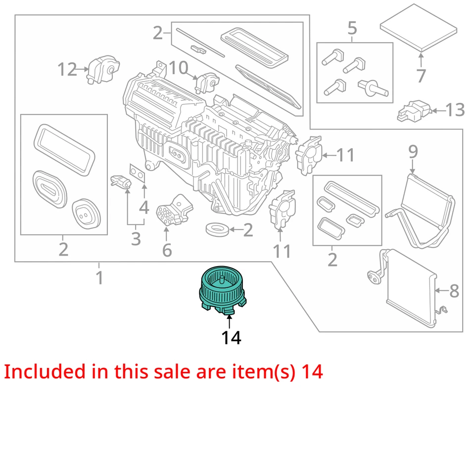 Motor soplador delantero compatible con 15-23 EDGE 437151 Foto 3 de 4