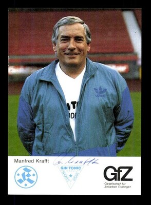 Manfred Krafft Autogrammkarte Stuttgarter Kickers 1988-89 Original Signiert