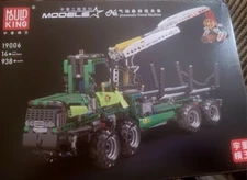 Mould King 19006 Logging Truck Crane Pneumatic Forestry Machine With Engine New