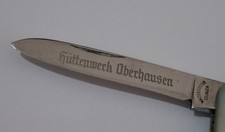 altes Walter Kayser Solingen Werbe Taschenmesser H&uuml;ttenwerk Oberhausen