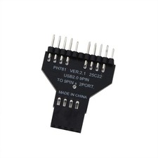 Motherboard USB 9 Pin Header Female 1 To 2 Male Extension Adapter USB 2.0 HUB