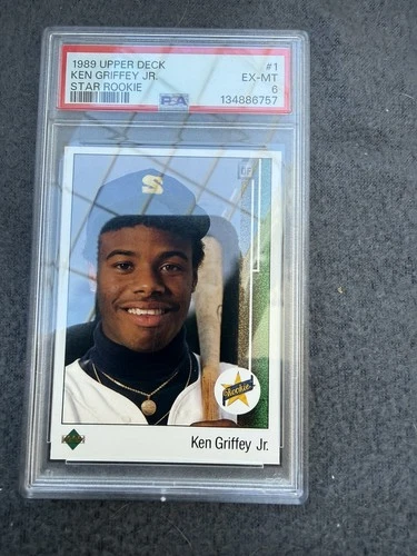 1989 Upper Deck Ken Griffey Jr. Star Rookie #1 (RC) PSA 6 Iconic Card!