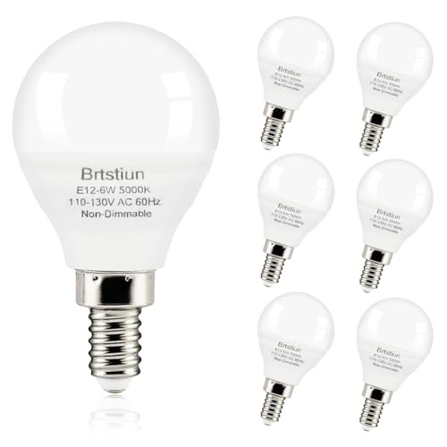 For Ceiling Fan, E12 Led 6 Pack 5000k Daylight White