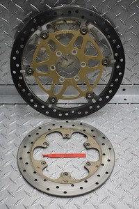 2014 ROYAL ENFIELD CONTINENTAL GT535 BREMBO FRONT/ BYBRE REAR BRAKE ROTORS DISCS