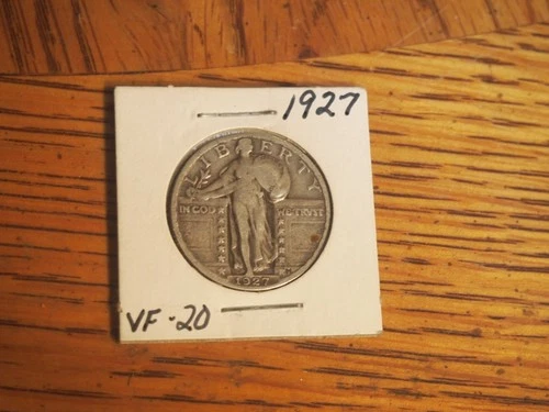 `1927 Liberty Standing Quarter, very fine condition, 90 % silver