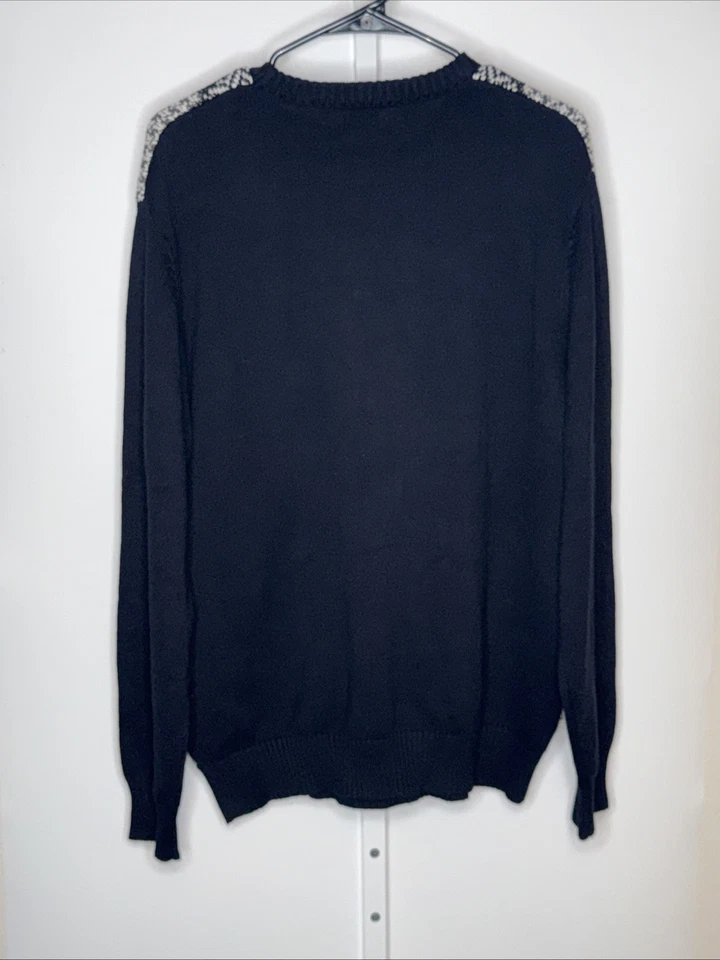 Suéter para hombre Geoffrey Beene X-grande 100 % algodón a cuadros nuevo con etiquetas 23” PTP Foto 2 de 4