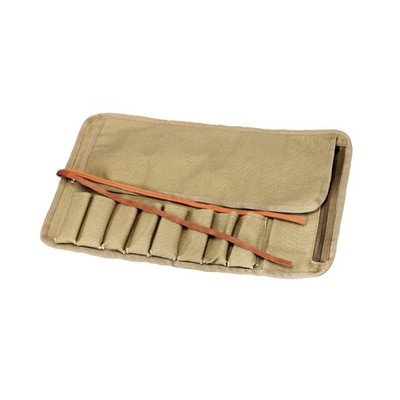 Sturdy 600D Fabric Tool Wrap With Zippered Side Pocket For Small Parts