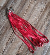 10 Red Lanyards for ID Badges Keys Neck Strap Keychain Lot Of 10