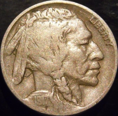 1917-D Buffalo Nickel Choice Original VF
