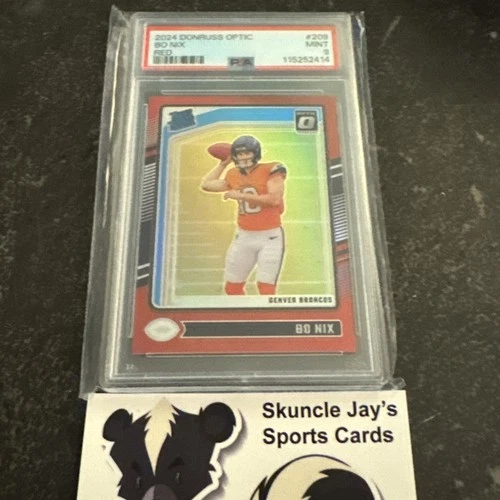 2024 Panini Donruss Optic - Rated Rookie Bo Nix #209 Red Prizm /125 (RC)