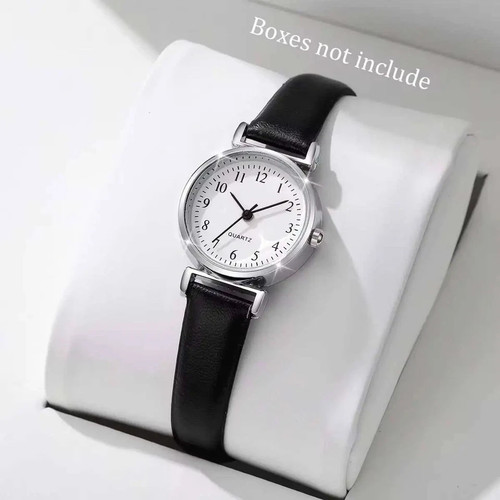 Women’s Small Dial Quartz Watch Casual Leather Strap Elegant Ladies Wristwatch