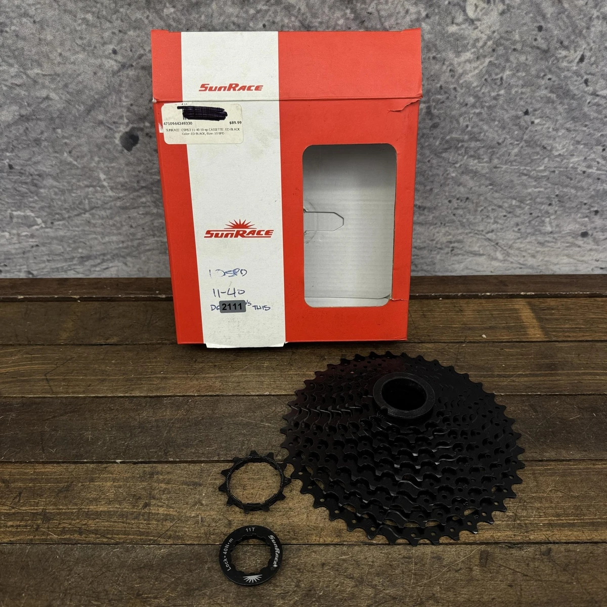 SunRaceサンレース【11-40Tカセットスプロケット10速】シマノ対応 SunRace Cassette 10 Speed 11-40T 40T Black Steel Shimano MTB HG